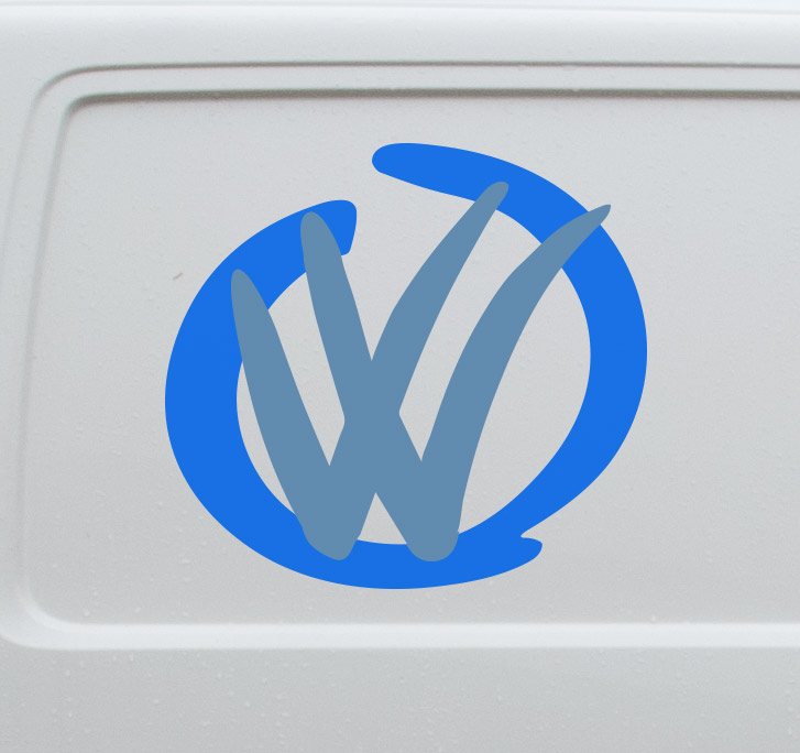 VW Brush Logo Sticker Show Your VW Pride Available in 4 Sizes 24 Color  Choices Perfect for VW Enthusiasts and Any Flat Surface 