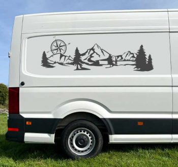 Wave Mountain Nature Car Styling Decers Camper Van Decor