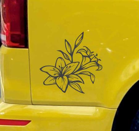lilly-flower-sticker-decal-for-camper-van-and-car